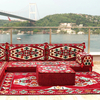 Arabic Floor Sofa Seating Set Middle East Majlis Fabric Cushion Couch