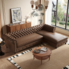 Classical L-shape Sectional American Vintage Chesterfield Sofa