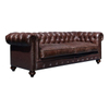 Classical American Vintage Chesterfield Couch Living Room Leather Sofa Loveseat