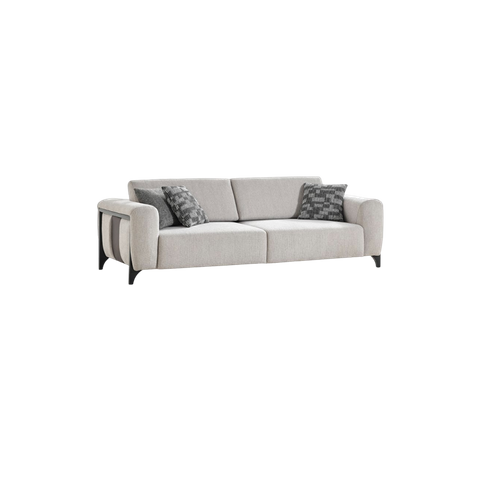 Modular Premium Fabric Sofa with Wood Frame Light Grey Neva Sofa Set