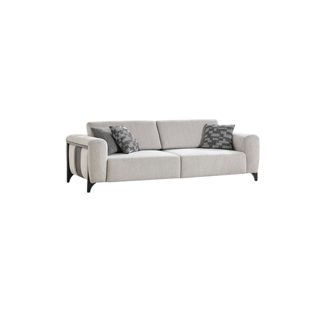 Modular Premium Fabric Sofa with Wood Frame Light Grey Neva Sofa Set