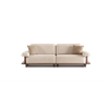 China Turkish Sofa Factory Solid Wood Beige Fabric Mocha Sofa Set