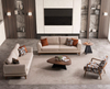 Solid Wood Frame Upholstered Luxury Furniture Nordic Athens Sofa Set