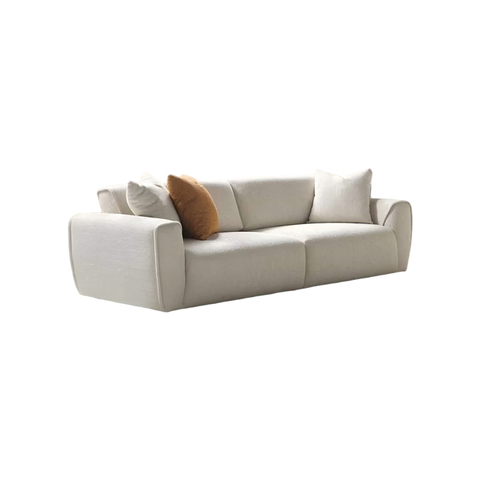 Modern Contemporary High End Sofa Design Linen Fabric Beige Atlantis Sofa Set