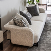 Art Deco Inspired Linen Luxury Couch Furniture Bergama Sofa Set