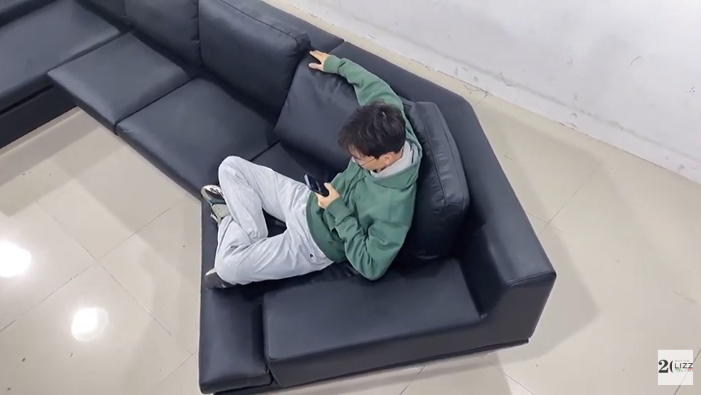 Leather sofa sectional designed for new age