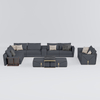 Luxury Sectional Corner Sofa Set Visionnaire Modern Sofa with Center Table