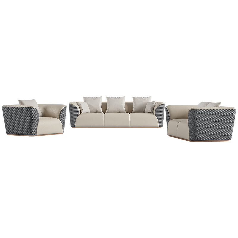 Contemporary Sofa Furniture Italian Modern Leather Couch Set