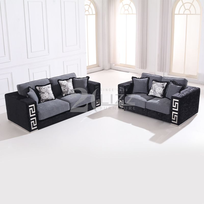 American Small Dark Grey Living Room Sofa