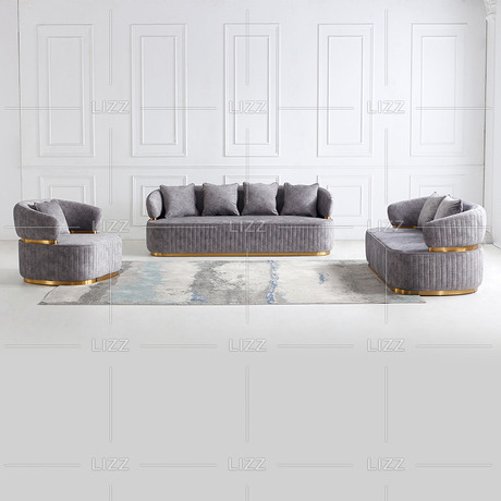 Luxury Home Furniture Sofa Set Price 5000 to 10000 Grey Living Room Sofa