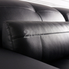 Furniture Set Genuine Black Leather Sofa