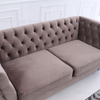 Modern Lounge Couch Button Tufted Velvet Fabric Sofa