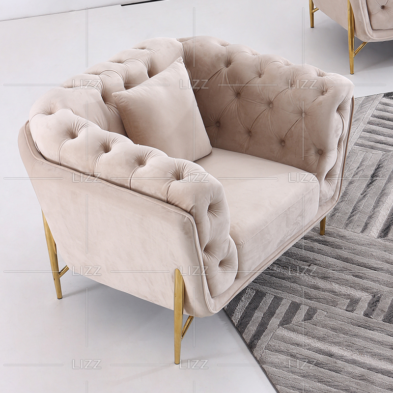 Home Office 3 Seater Fabric Velvet Sofa