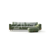 Modern Furniture Italian Leather Couch Steel Base Minimalist Sofa