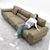 Wholesale Sofa Distributors Factory Direct Furniture Durable Taupe Leather Sofa