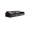 Custom Luxury Modern Sofa for Hotels Italian Black Leather Couch Feather Sofa