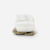 Factory Direct Luxury Sofa Suppliers Unique Design Angra White Fabric Armchair