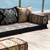  Brown Fabric Corner Floor Couch Arabic Sofa Seating Floor Pillow Seats