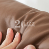 Contemporary Brown Leather Furniture Italian Sofa with Storage on Arms