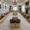 Arabic Jalsa Ottoman Sofa Arabic Furniture for Cafes Brown Beige Majlis
