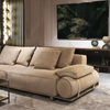 Italian Modern Home Furniture Foshan Sofa Factory Nubuck Fabric Donovan Roll Sofa