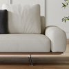 Modern Fabric Couch Italian Minimalist 1 2 3 4 Seater Beige Fabric Sofa