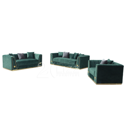 Foshan Fabric Versace Sofa Set Sofa Loveseat And Chair Sectional Couch