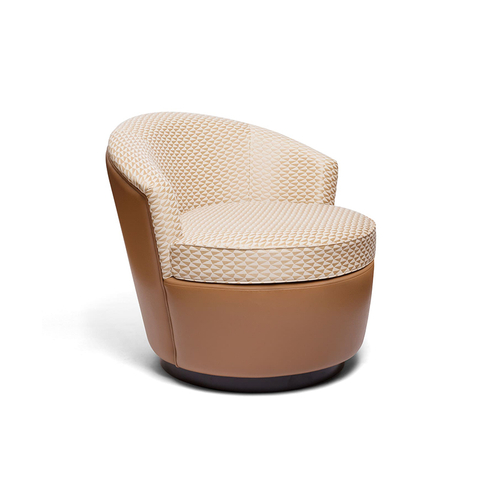 Modern Living Room Bedroom Furniture Georgette Fabric Swivel Chair
