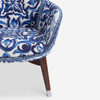 Levanda Armchair Luxury Blue Mediterranean Fabric DG Leisure Chair