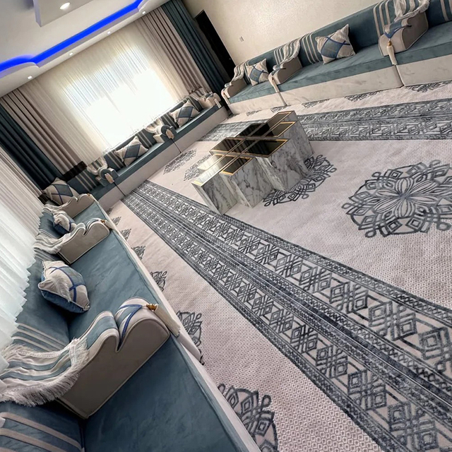 Yemeni Majlis Arabic Floor Sofa Furniture for Restaurants Fabric Jalsa Sofa