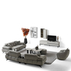 Foshan Living Room Furniture Traditional Ashley Linen Fabric Sofa Set