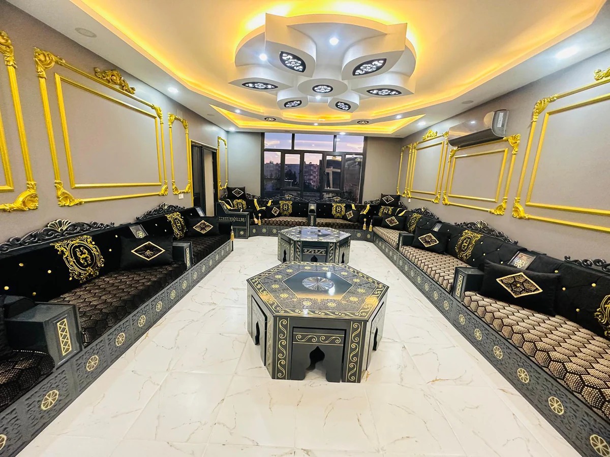 Arabic Majlis Jalsa Middle East Floor Furniture Moroccan Wooden Sofas