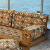 Gold L Shaped Arabic Floor Sofa Set Livingroom Majlis Furniture