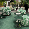 Luxury DG Green Fabric Leisure Sofa Armchair for Home Hotel And Villa