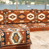 Arabic Sofa Brown Moroccan Livingroom Cushions Corner Floor Seating Set