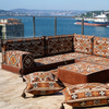 Interior Design Moroccan Home Decor Brown L Shaped Corner Floor Couch