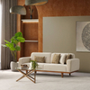 Nordic Scandinavian Modern Fabric Lounge Wooden Sofa Set