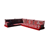 Floral Patterned Seating Set Indoor Floor Couch Modular Arabic Floor Sofa