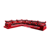 Red Strip Design Floor Cushions Floor Sofa Seating Set Arabic Jalsah
