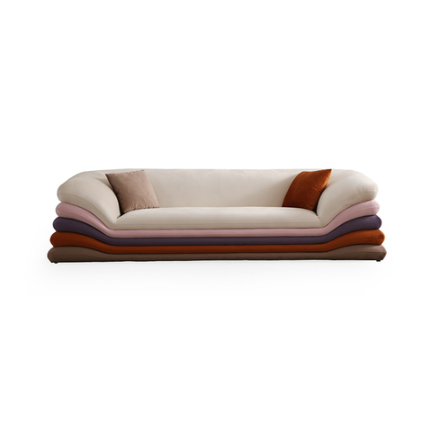 Modern Living Room Couches Color Fabric Layered Sofa Set