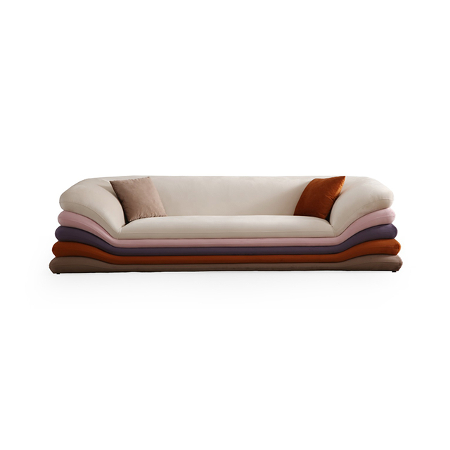 Modern Living Room Couches Color Fabric Layered Sofa Set