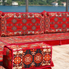 Red Floor Majlis Sofa Wooden Arabic Majlis Cushions Futon Sofas