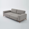 Modern Icon Sofa Set Wooden Base Sofa Home Living Room Grey Fabric Furniture