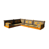 Yellow Floor Sofa Seating Set Corner Arabic Sofa Set Oriental Floor Cushions
