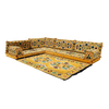 Yellow Arabic Seating Handmade Floor Couches Corner Sectional Sofa