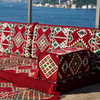 Maroon Arabic Floor Couch Burgundy Floor Cushion Corner Majlis Sectional