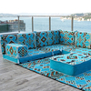 Light Blue Floor Cushions Arabic Sectional Sofas Corner Majlis Sofa
