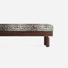 Living Room Bedroom Long Bench with Storage DG Leopard Fabric Thesan Bench