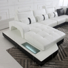 Modern Italian Leather Led Sectional Leisure Sofa with Storage