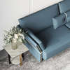 Modern Sofa Lounge Suites Italian Minimalist Furniture Blue Leather Couch